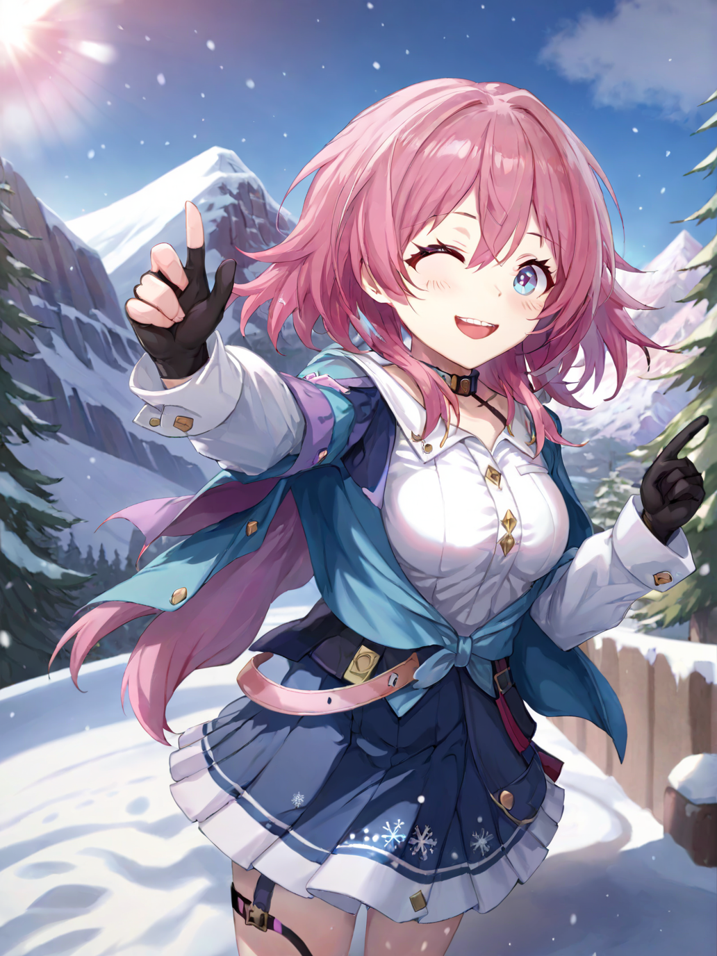 00318-3191116598-(masterpiece, best quality_1.2), (nanoka3_1.4), 1girl, solo, mugshot, pink hair, white shirt, (blue skirt, jacket_1.2), medium h.png